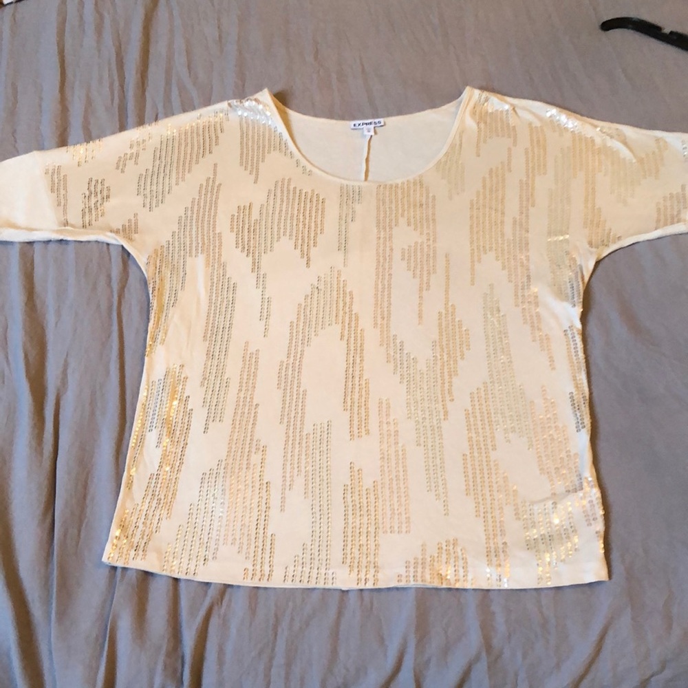 Express sequined tee, xs